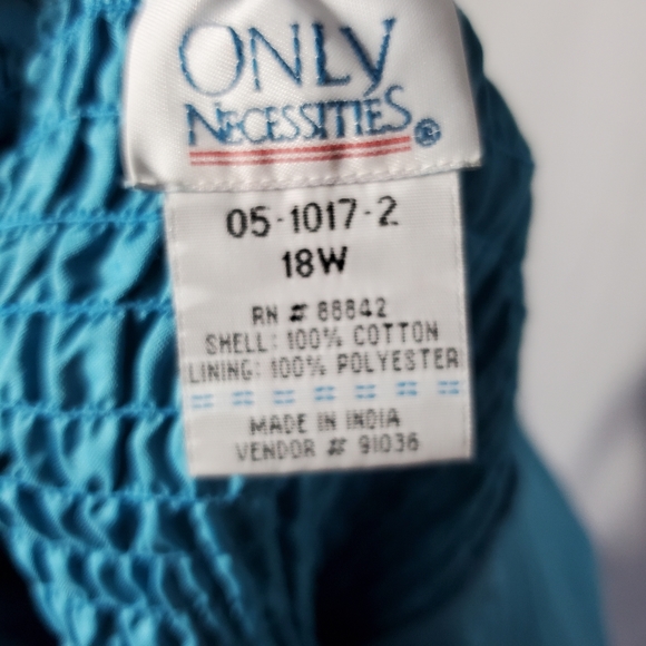 Only Neccessities Vintage Summer Dress Blue with Pockets Ruffle Bottom - Picture 4 of 9